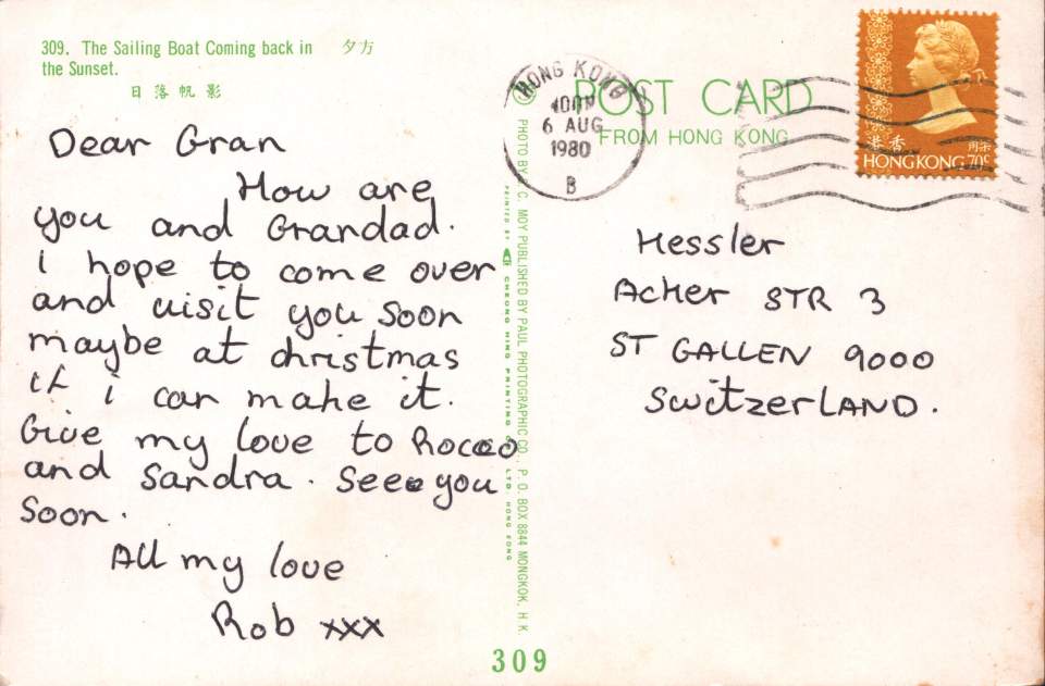 Postkarte an Familie Kessler