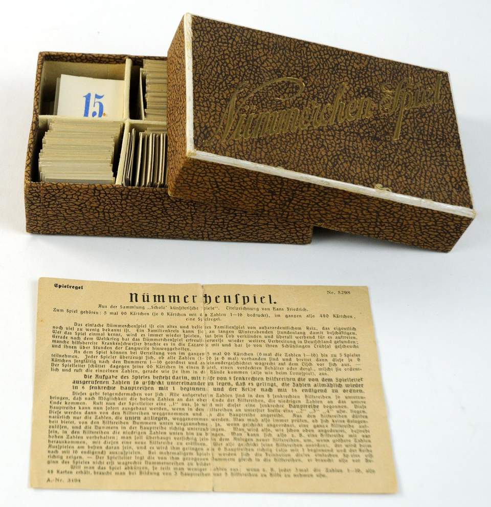 Spiel, Lernspiel Nümmerchenspiel aus der Sammlung Scholz künstlerische Reihe