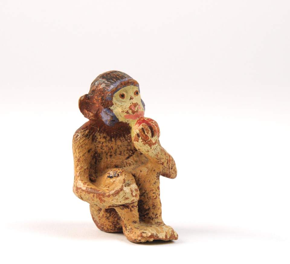 Zoo-Modell: Affe mit Frucht