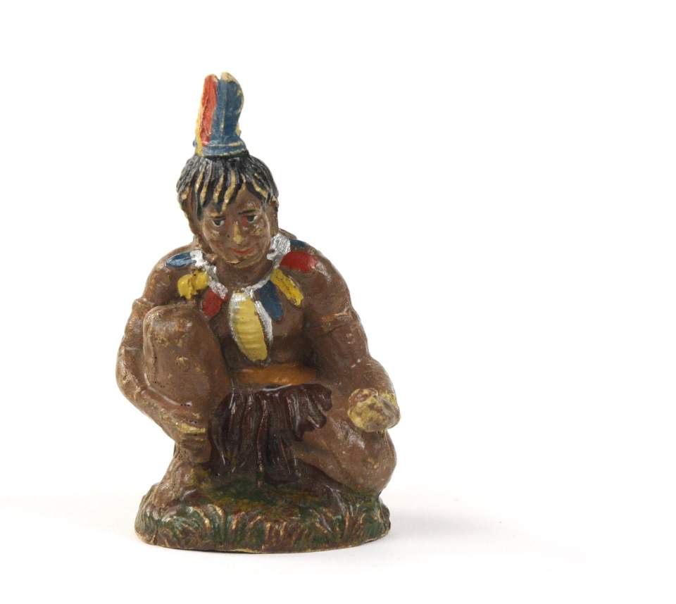 Indianer-Modell: Indianer in Hocke