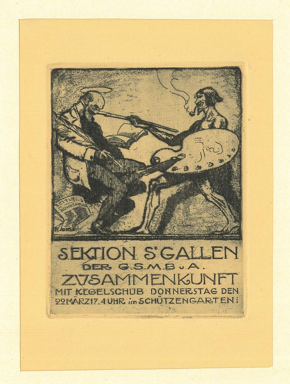 Sektion St.Gallen der G.S.M.B.u.A. Zusammenkunft mit Kegelschub