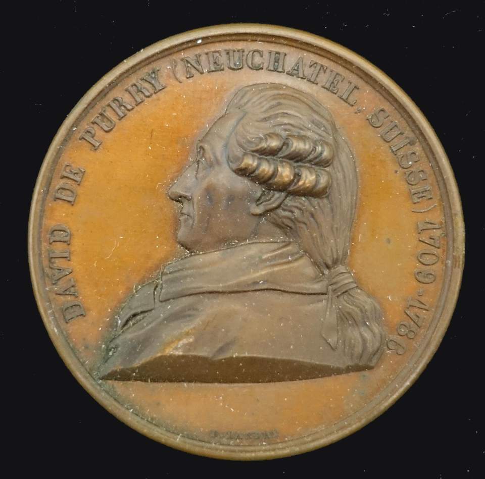 Medaille David de Purry, Wohltäter von Neuenburg