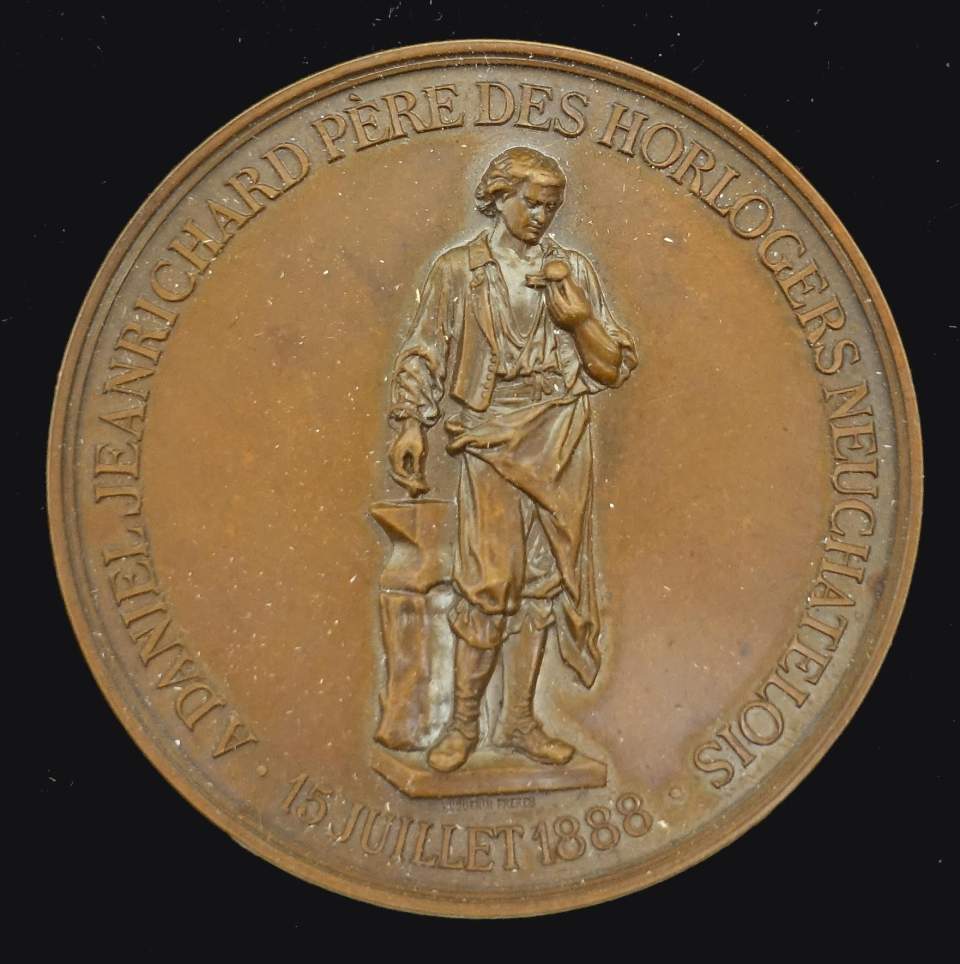 Medaille Dr. Jean Richard, Uhrmacher, Neuenburg