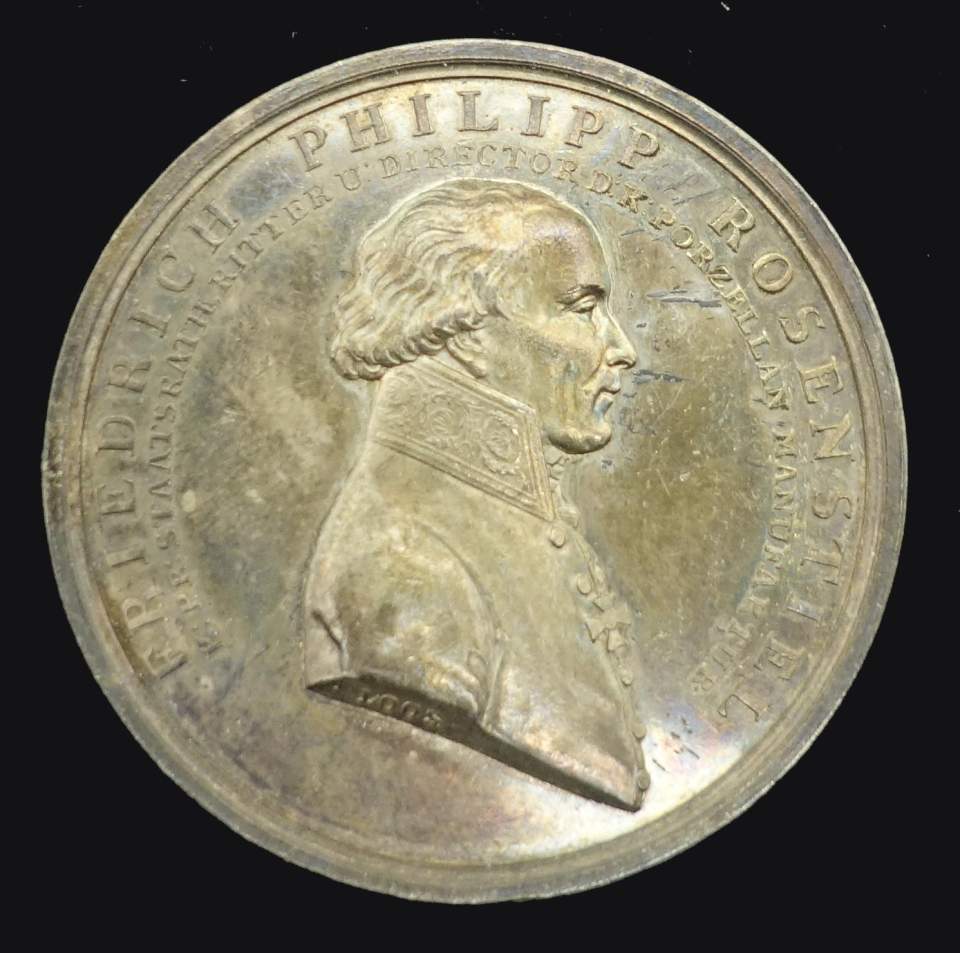 Medaille Friedrich Philipp Rosenstiel, Porzellan - Fabrikant