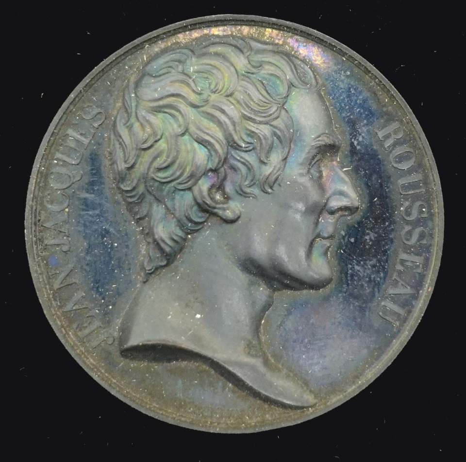 Medaille Jean Jacques Rousseau, Schriftsteller, Genf