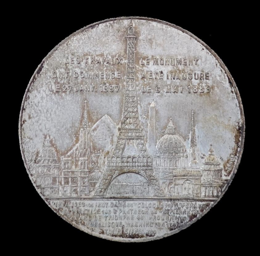 Medaille Erbauung des Eiffelturms in Paris