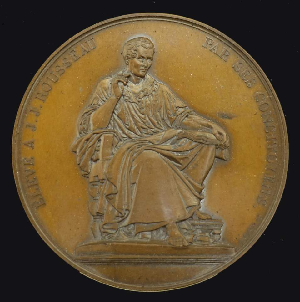 Medaille Jean Jacques Rousseau, Denkmal-Einweihung