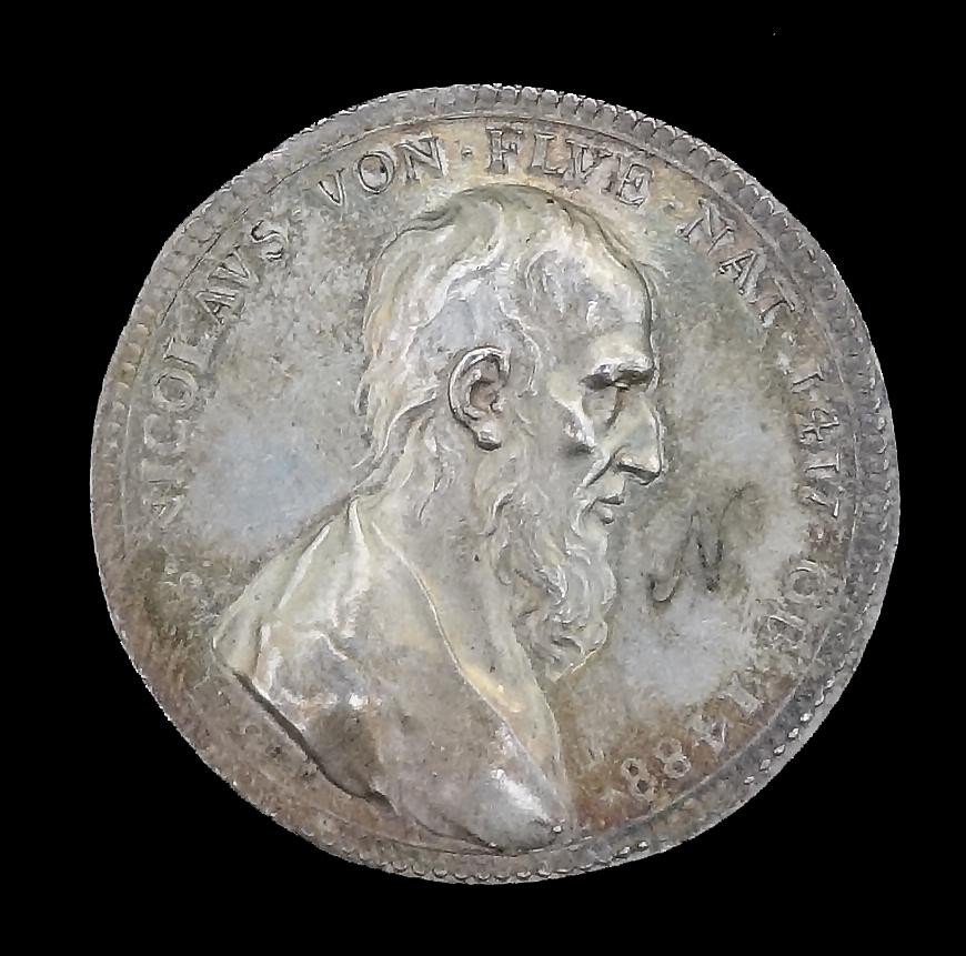 Medaille Nicolaus v. d. Flüe 
Einsiedler u. Friedenstifter (I. C. H. F)