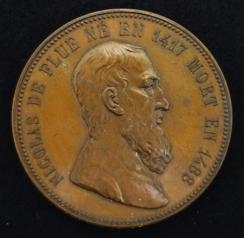 Medaille Niklaus v. d. Flüe
Einsiedler u. Friedenstifter
