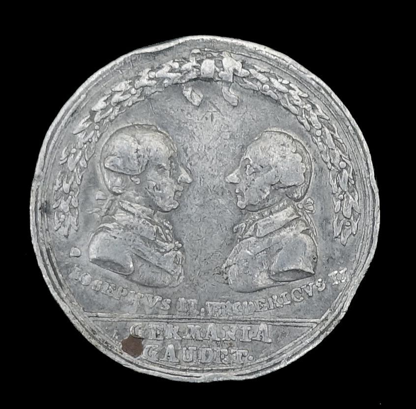 Medaille Joseph II. n. Friedrich II. im Frieden von Teschen
