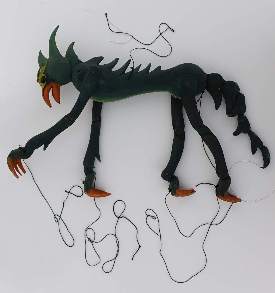Marionette, Drachenfigur von Traugott Stauss