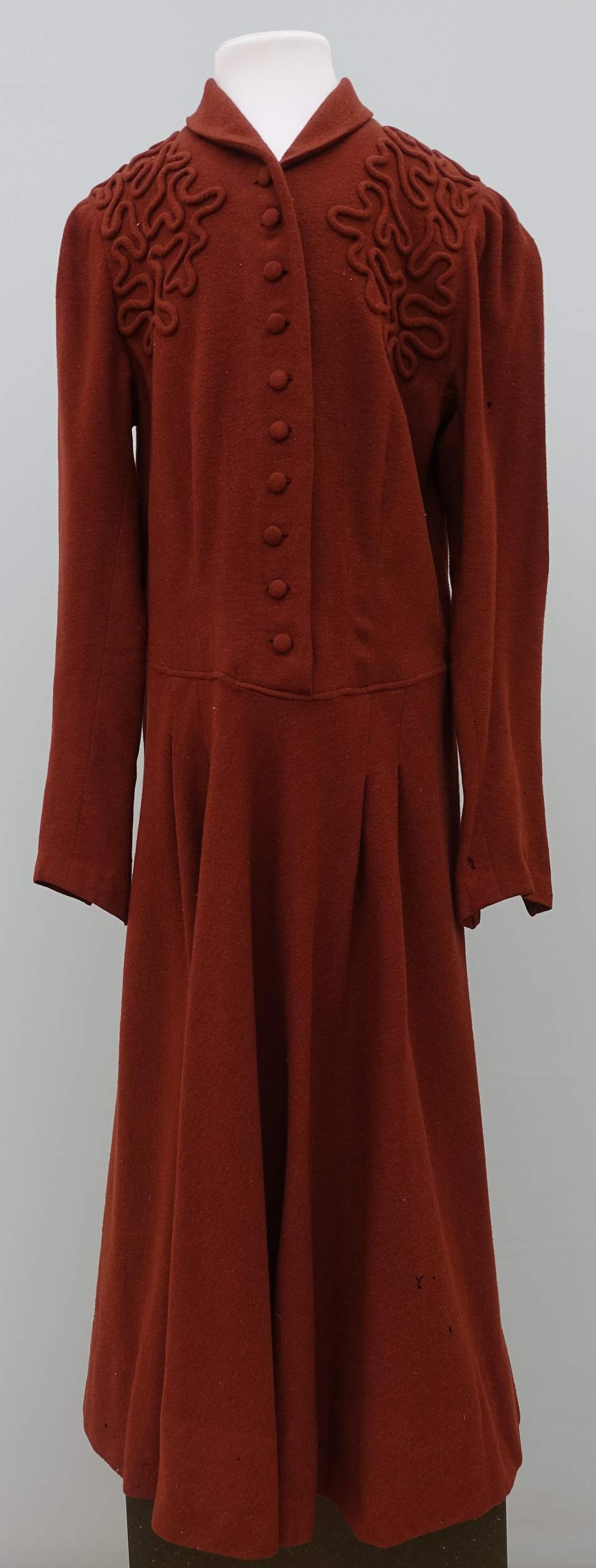 Rostrotes Winterkleid, Damenkleid