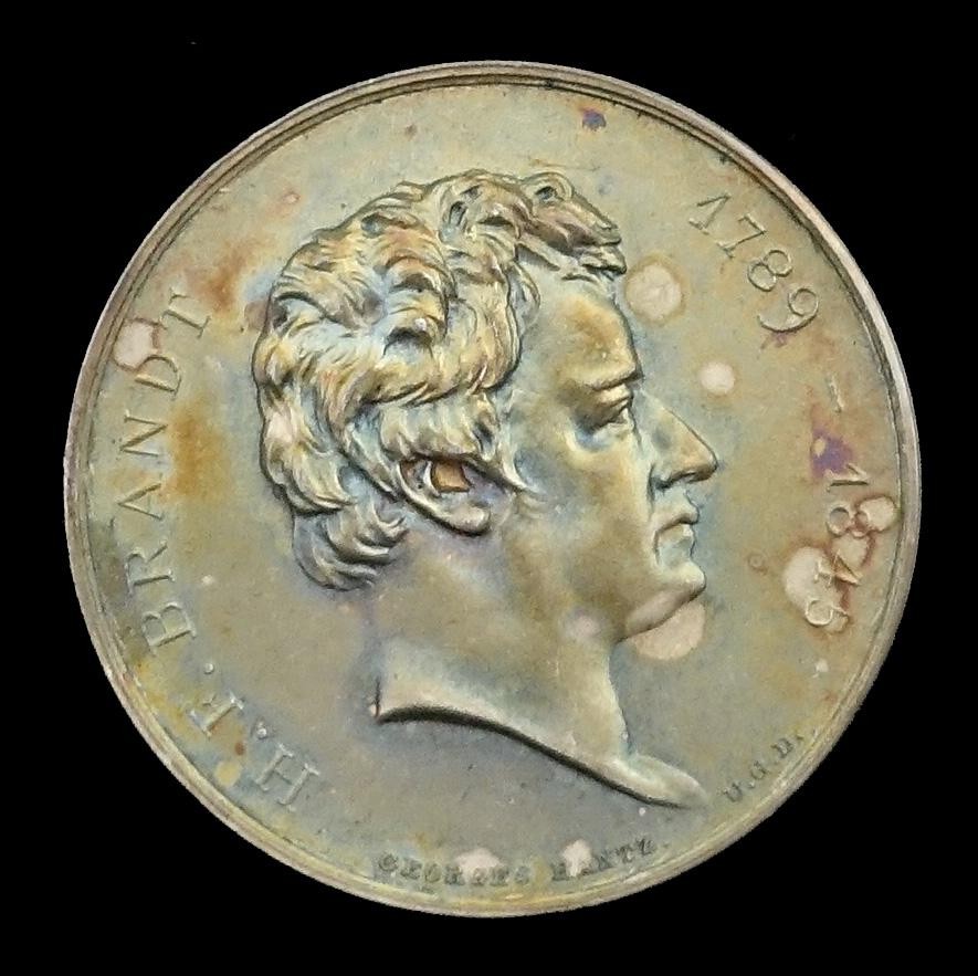 Medaille Henri François Brandt, Graveur, Numismatische Gesellschaft, Neuenburg