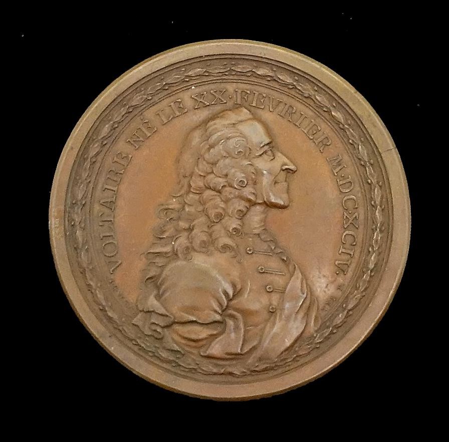 Medaille Arouet de Voltaire, franz. Schriftsteller 1694 - 1778