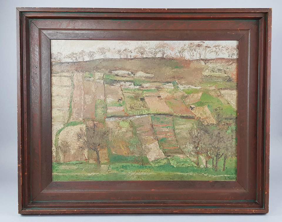 Ölgemälde Landschaft, Buchberg bei Thal