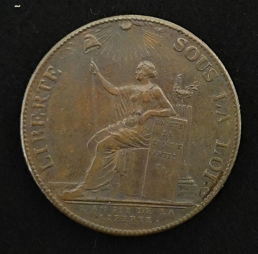 Medaille Not-(Vertrauens-)Geld während der Französischen Revolution