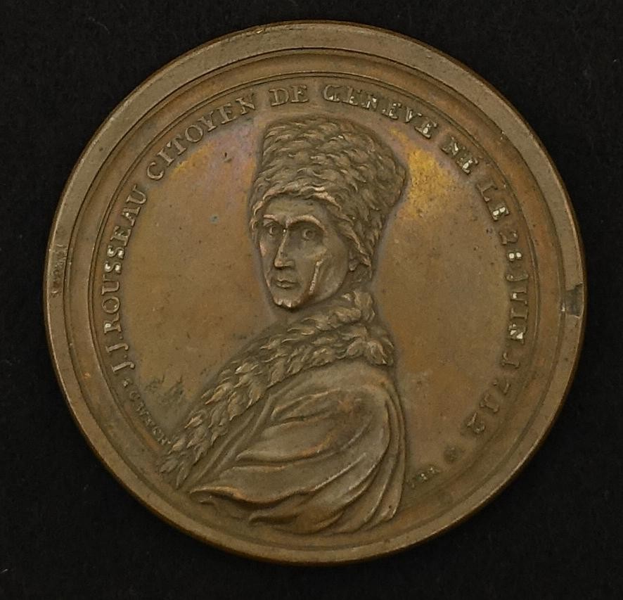 Medaille Jean Jacques Rousseau, Schriftsteller, Genf