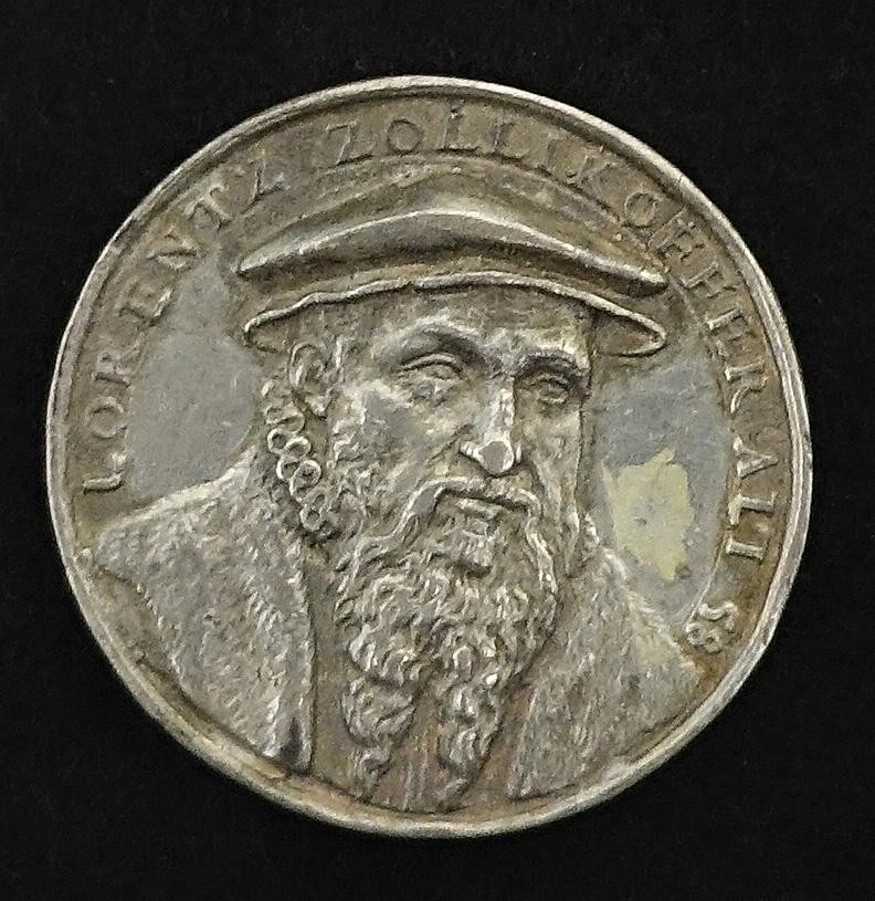 Medaille Lorentz Zollikoffer, Schwiegersohn Vadians, St. Gallen 1519 - 1577