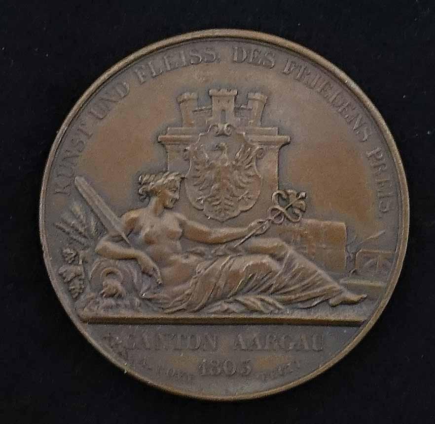 Medaille 25. Jubiläum d. Schweiz. Schützenverein Aarau