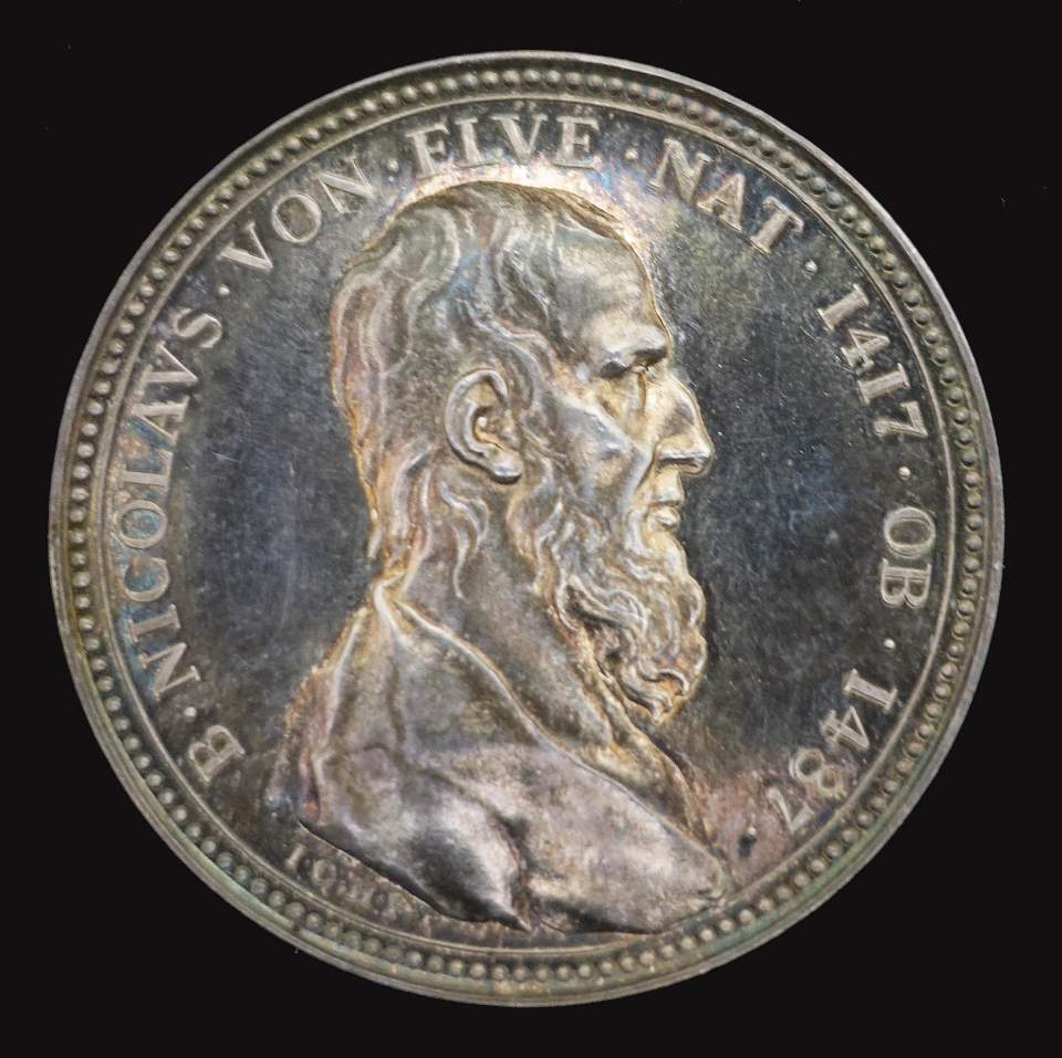 Medaille Niklaus v. d. Flüe 
Einsiedler u. Friedenstifter