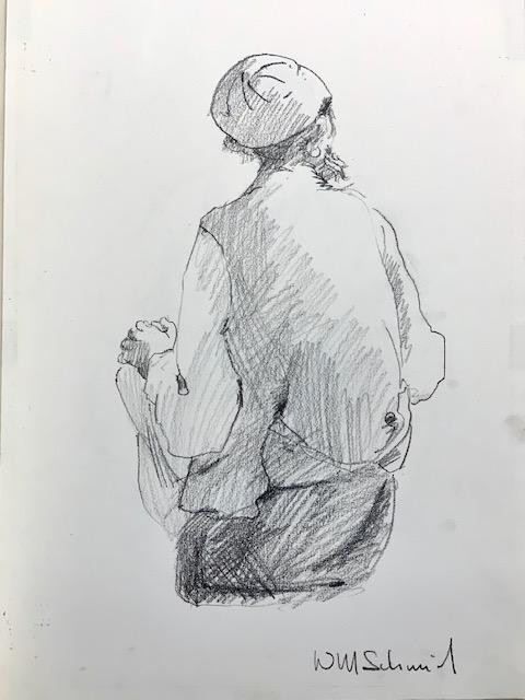 Blatt aus seiner Serie "Reiseskizzen" aus Afghanistan