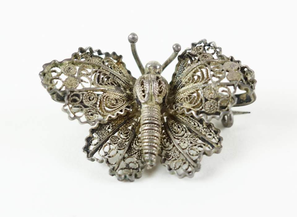 Silberbrosche Schmetterling