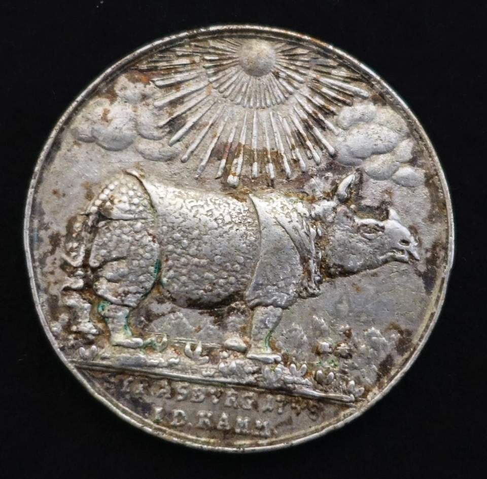 Medaille Rhinozeros v. Strassburg