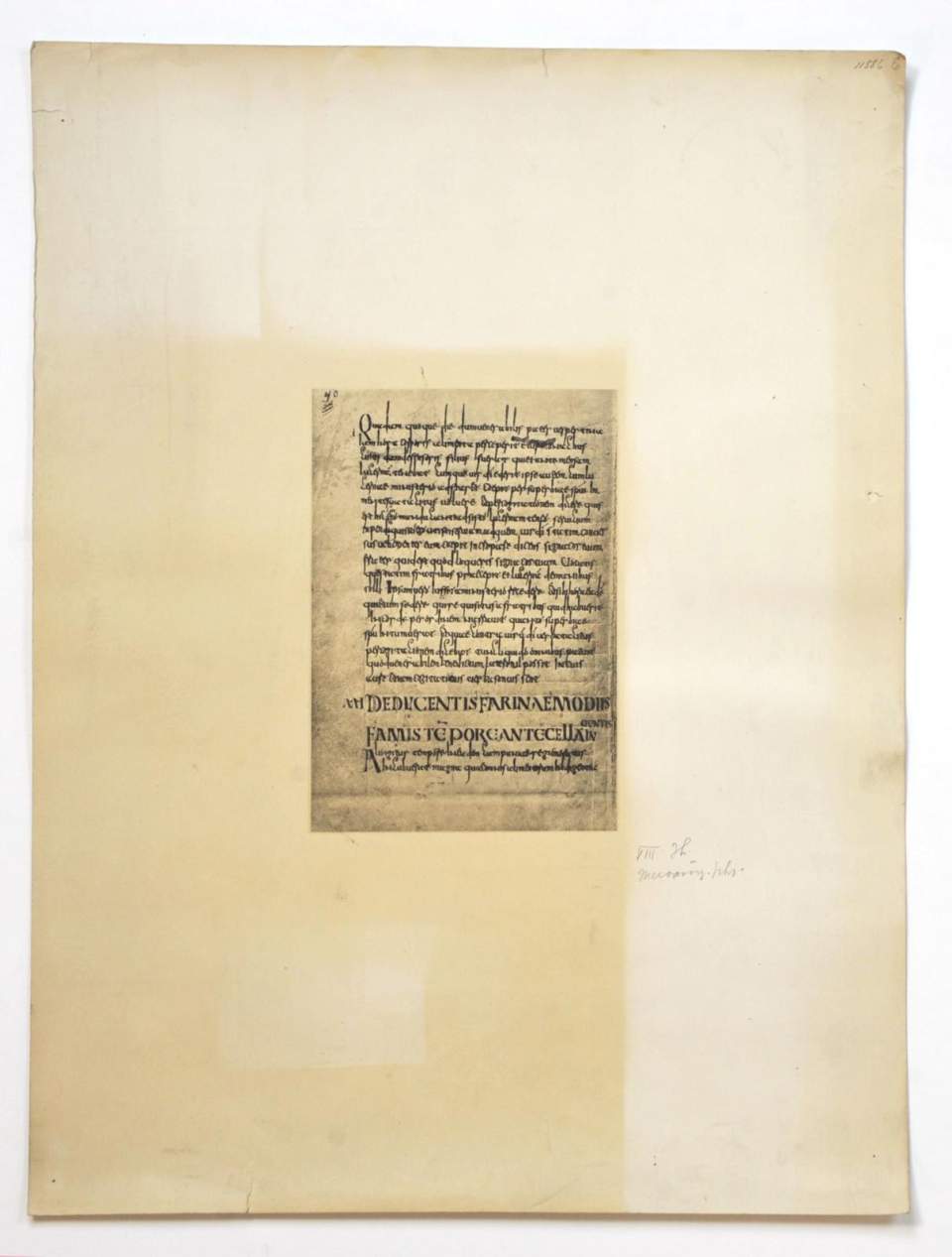 Schriftprobe, Merowingische Schrift des 8. Jh.