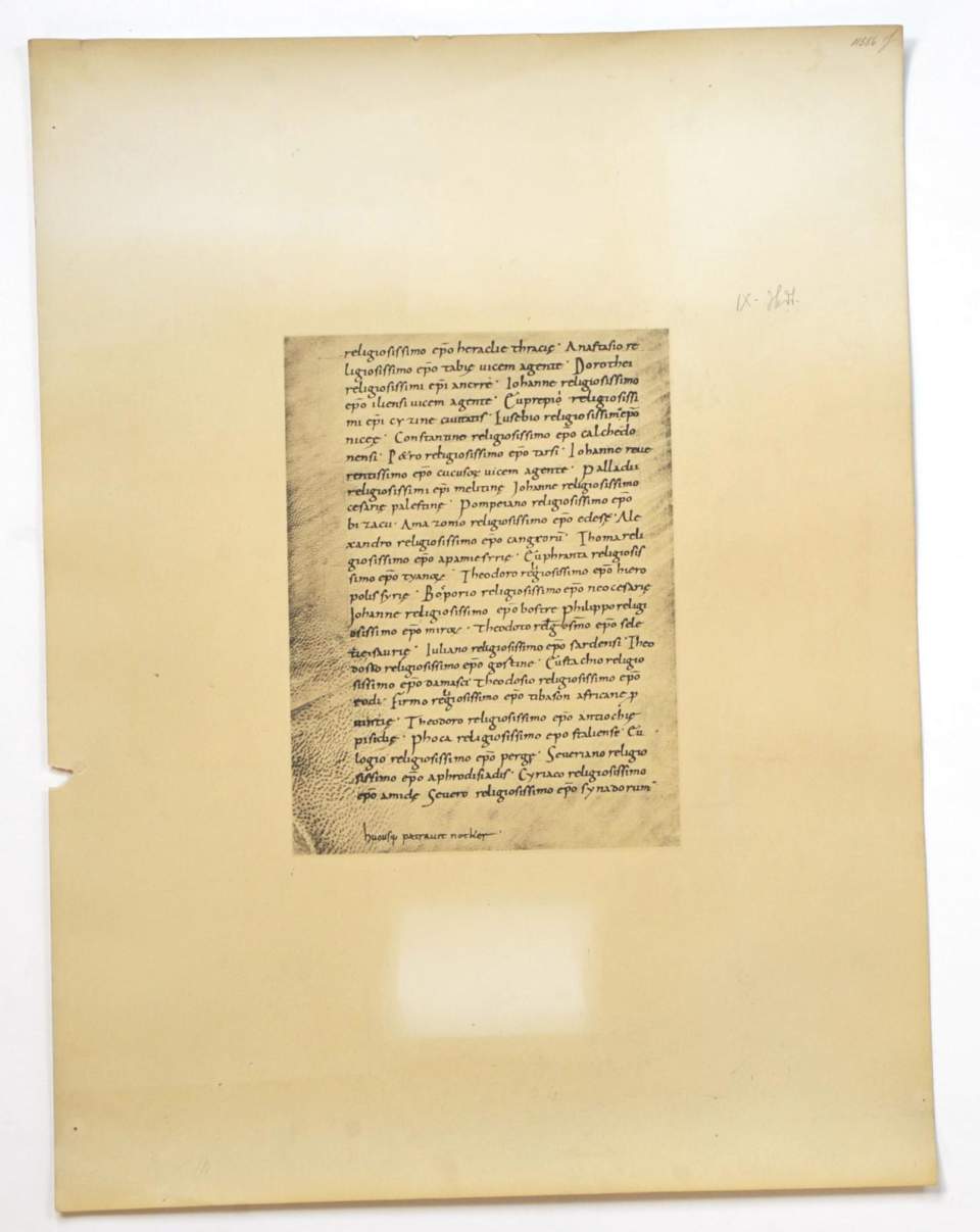 Schriftprobe, Schrift des ausgehenden 9. Jh.