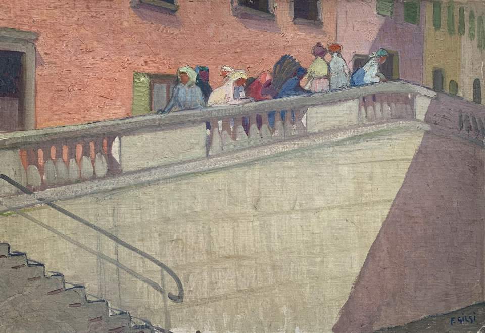 Frauen auf Freitreppe