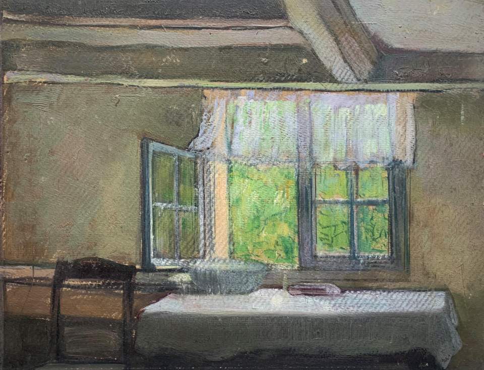 Interieur mit offenem Fenster
