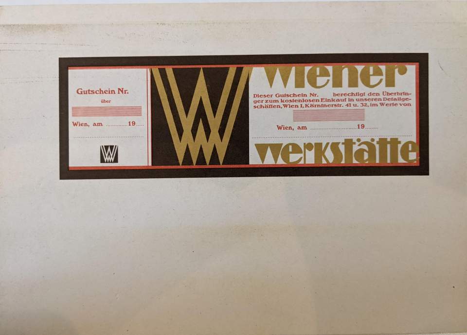 Gutschein Wiener Werkstätte
