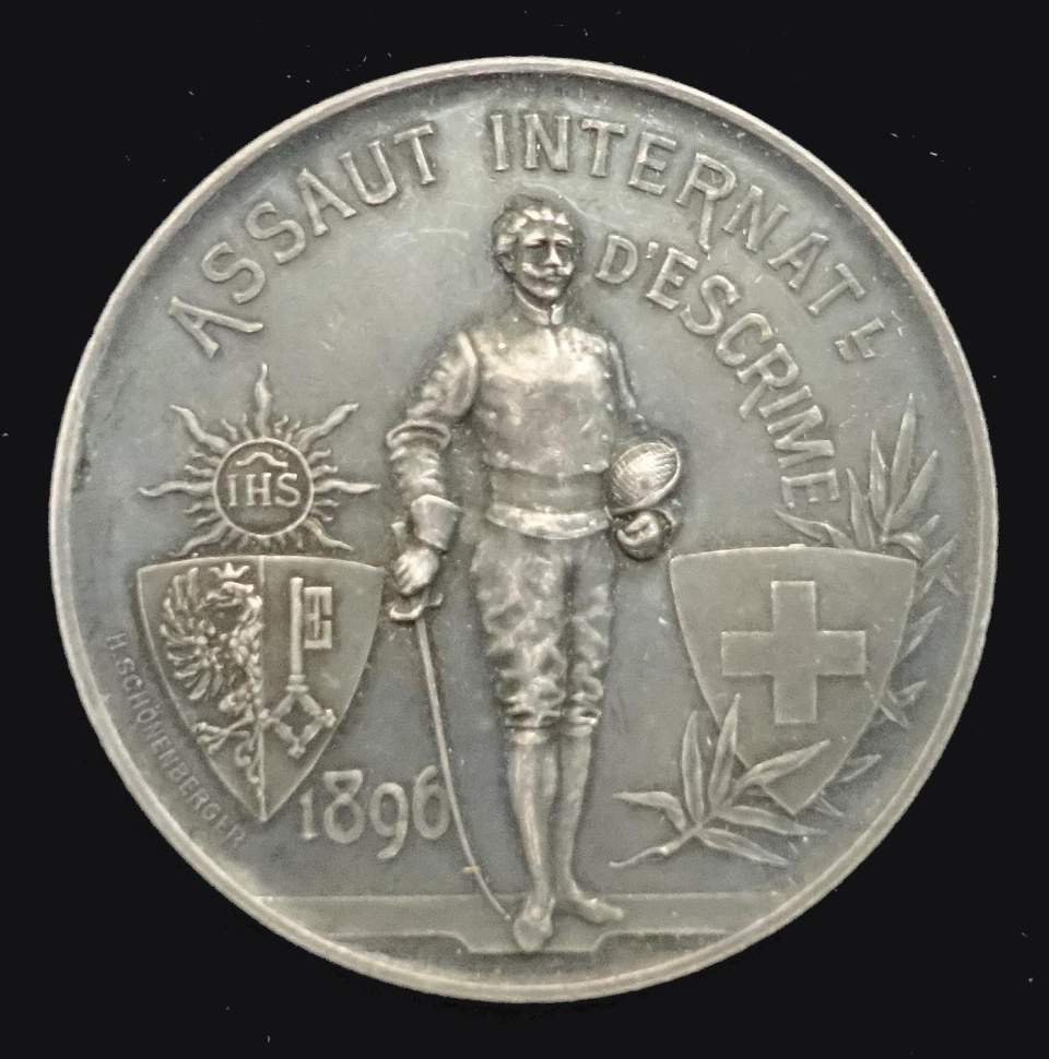 Medaille Landesausstellung Genf u. Fechtturnier