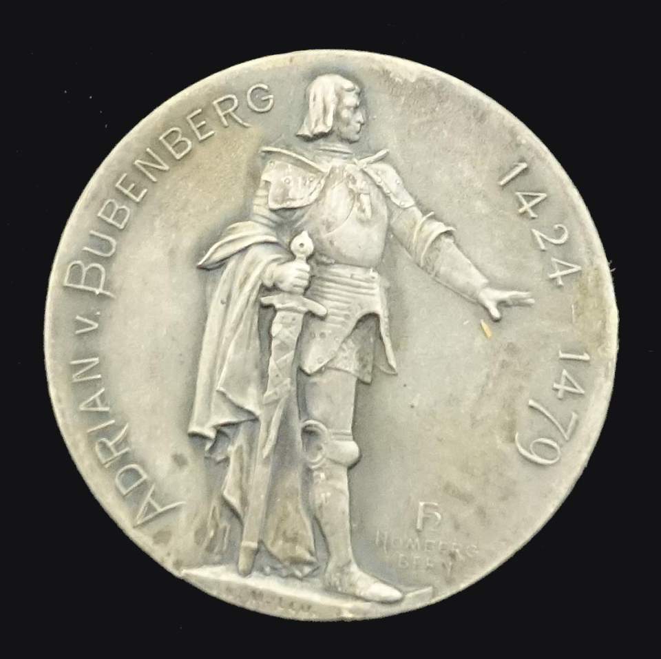 Medaille Einw. d. Bubenbergdenkmals in Bern