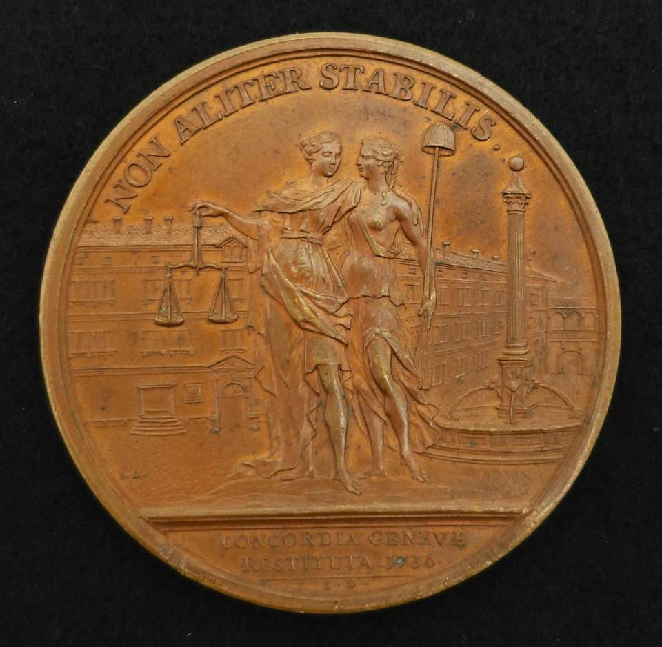 Medaille Unruhen u. Friedensfeier in Genf