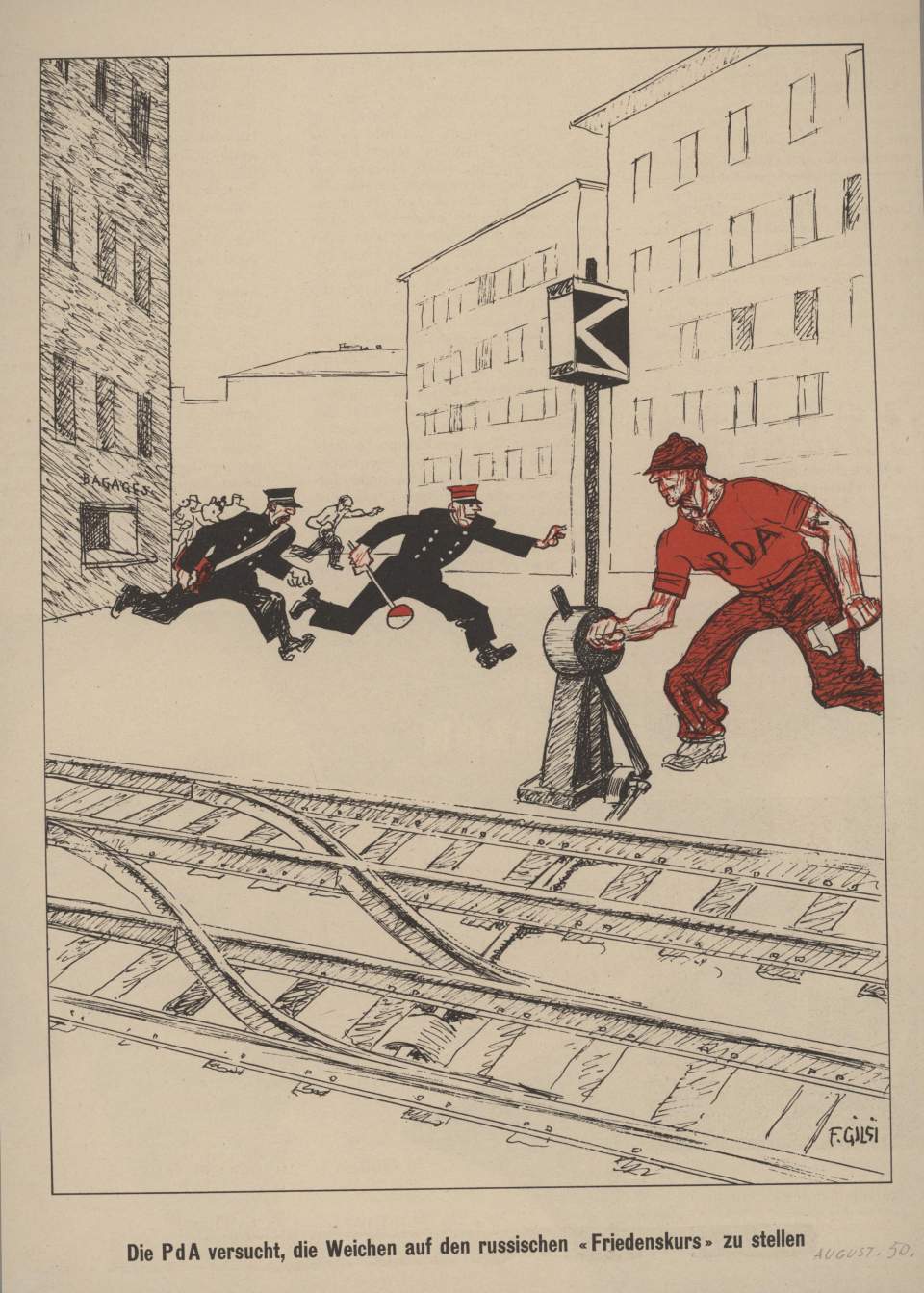 Die PdA versucht, die Weichen auf den russischen "Friedenskurs" zu stellen