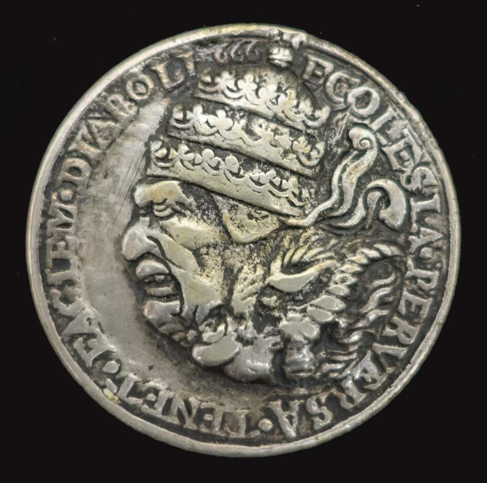 Spott - Medaille a. d. Papst