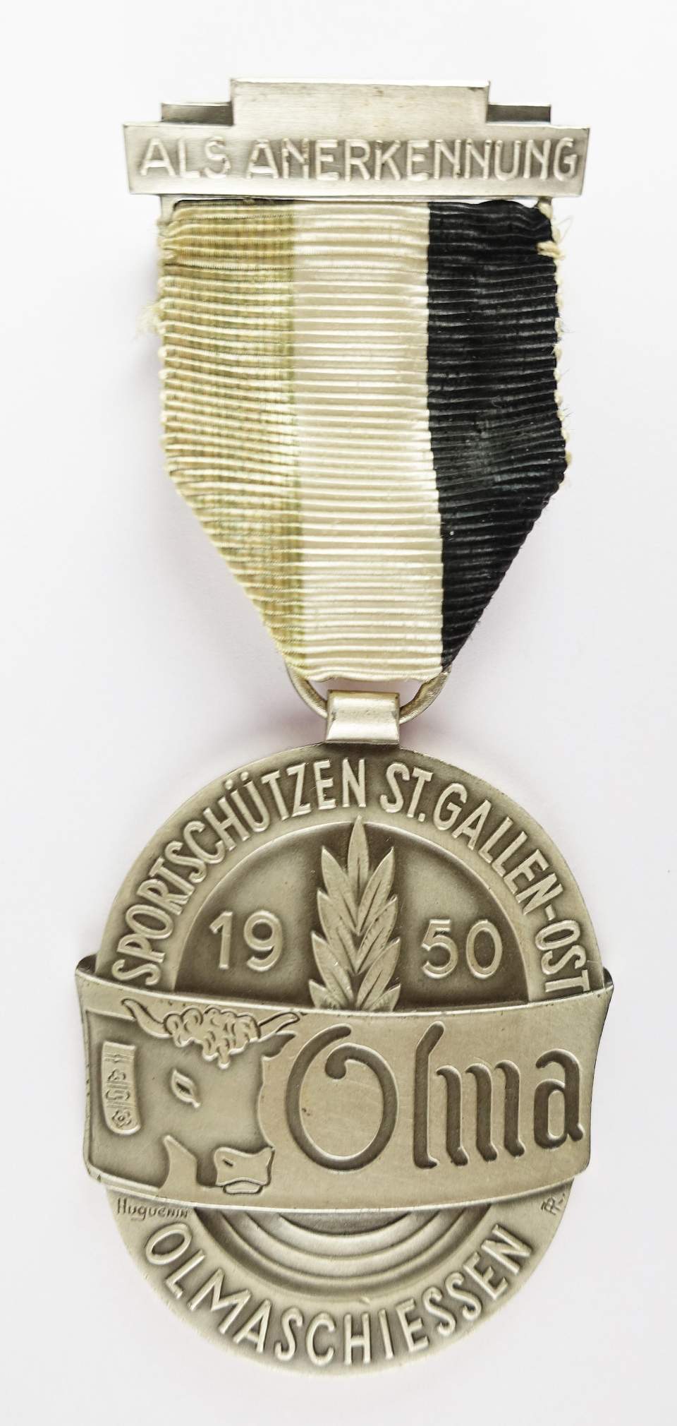 Schützenmedaille Olmaschiessen Kranzschütze 1950