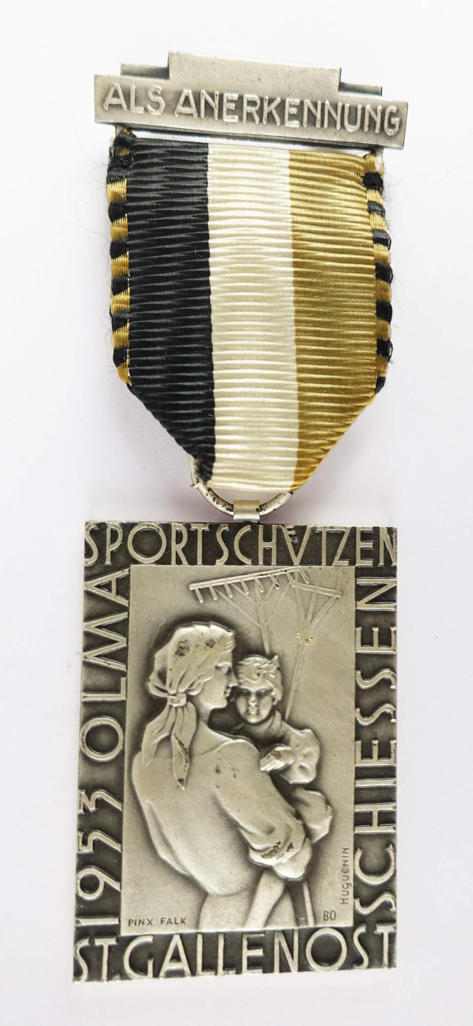 Schützenmedaille Olmaschiessen Kranzschütze 1953