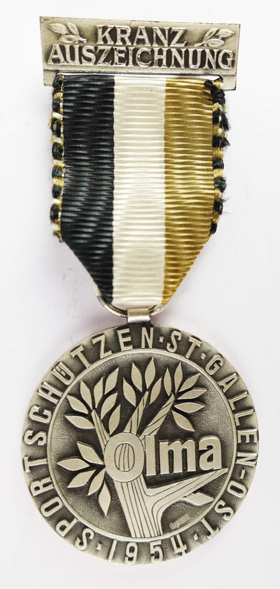 Schützenmedaille Olmaschiessen Kranzschütze 1954