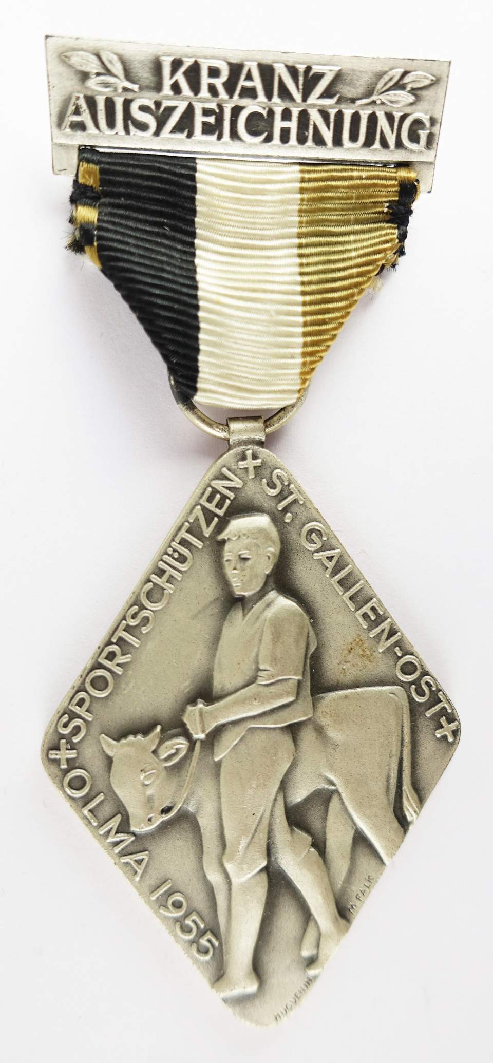 Schützenmedaille Olmaschiessen Kranzschütze 1955