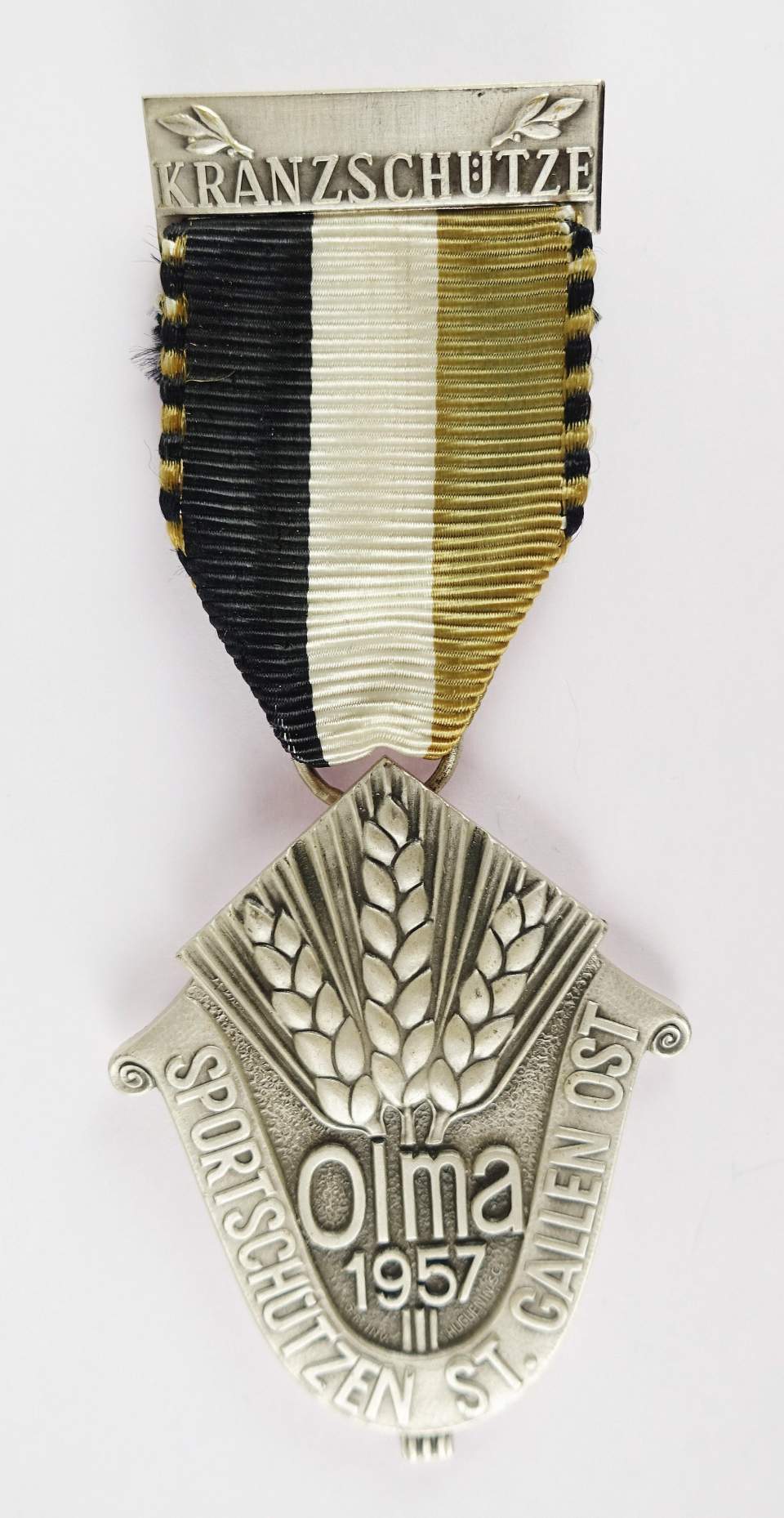 Schützenmedaille Olmaschiessen Kranzschütze 1957