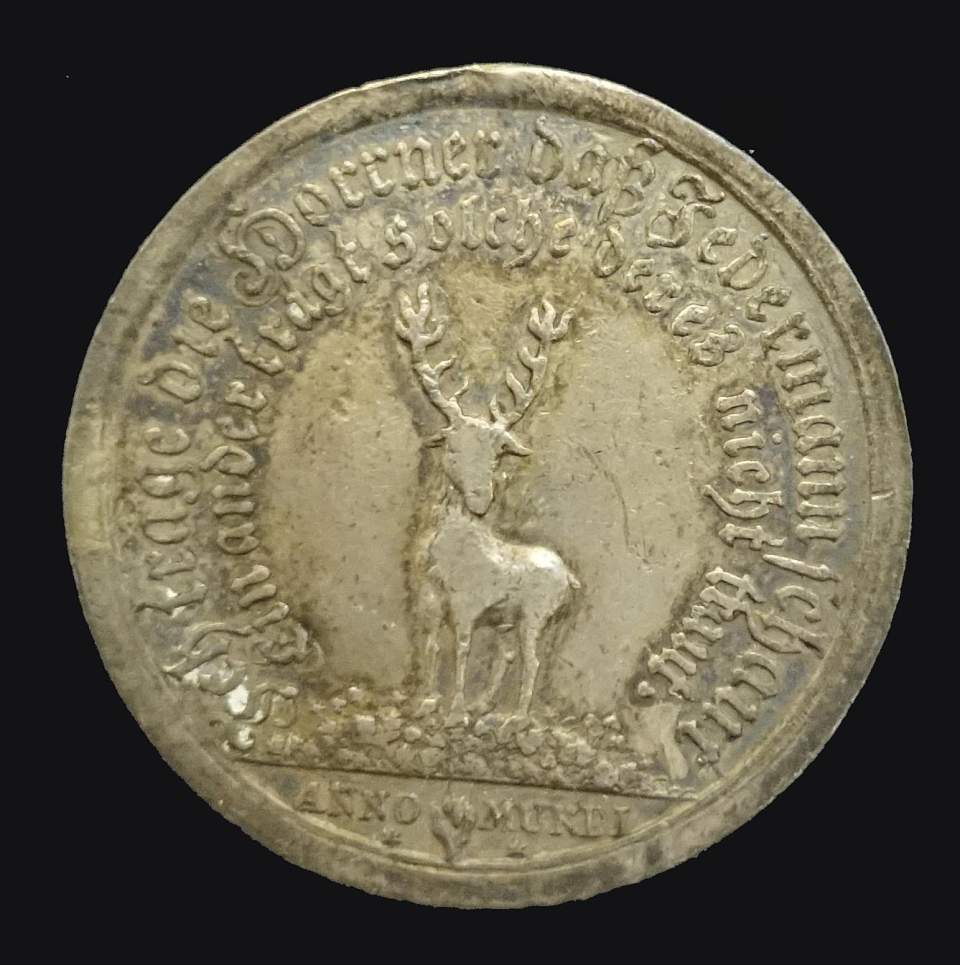Spott - Medaille a. die Hahnrei