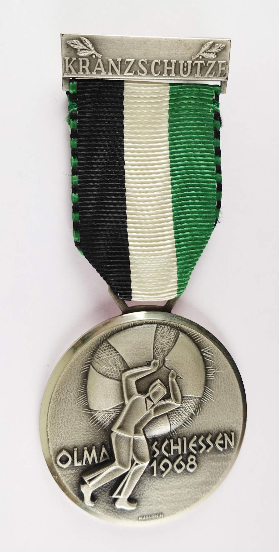 Schützenmedaille Olmaschiessen Kranzschütze 1968