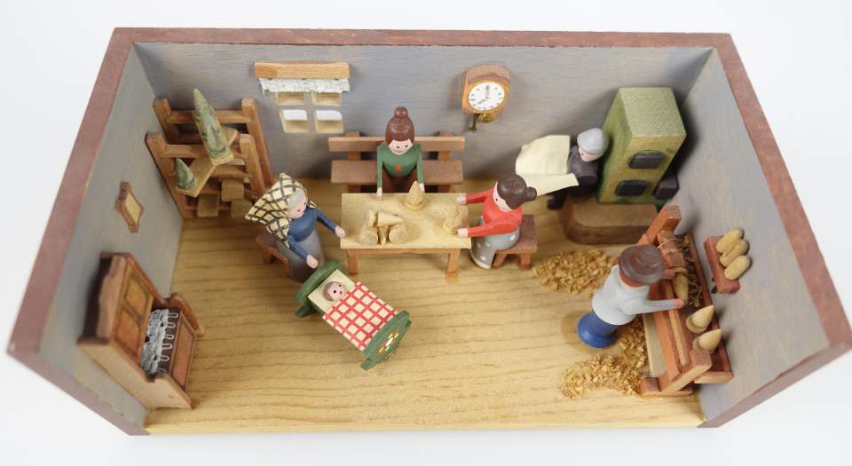 Miniaturstube Heimarbeiterstube