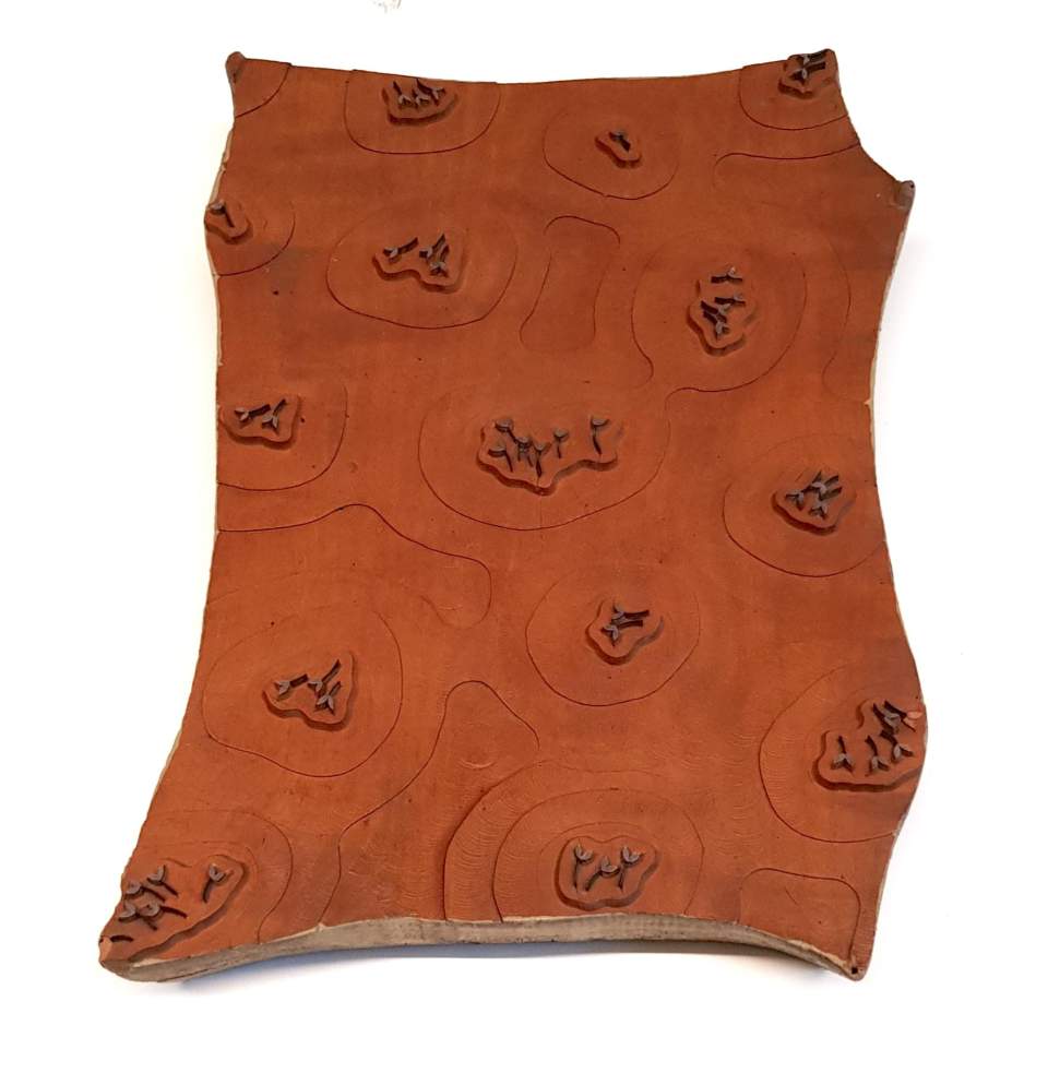 Stoffdruck-Model mit Streublumen-Motiv, Druckmodel