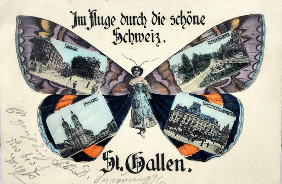 Ansichtskarte, Postkarte von St.Gallen