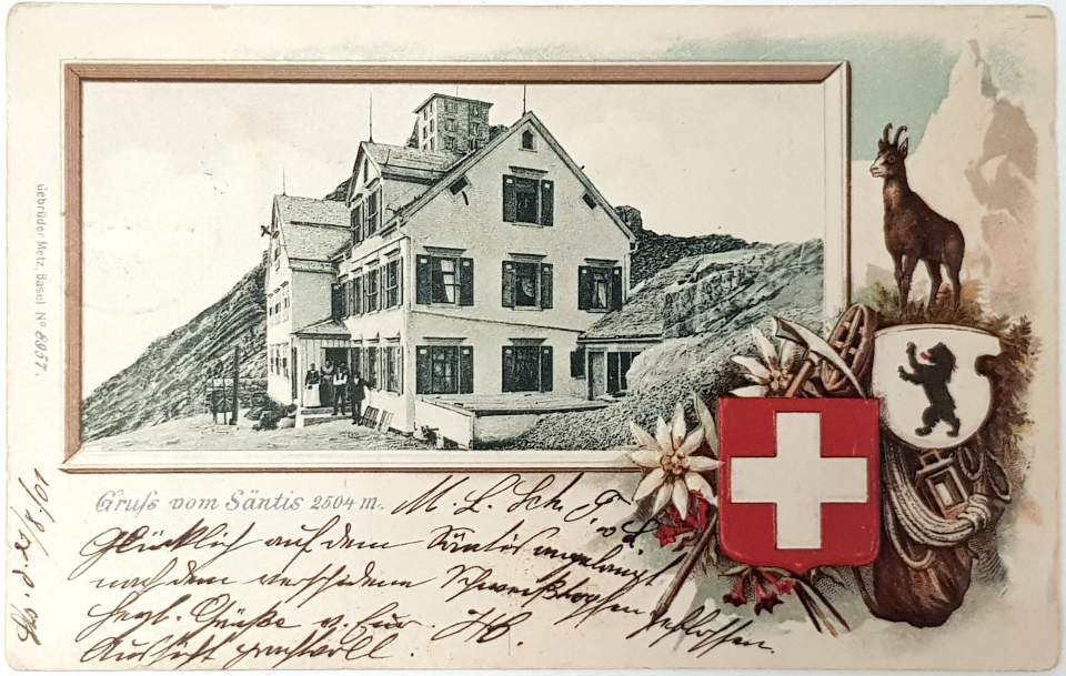 Ansichtskarte Alter Säntis, Postkarte