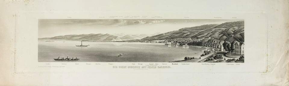 Ansicht Rorschach mit Panorama des oberern Bodensees