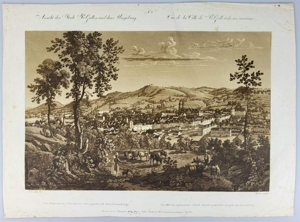 Ansicht Stadt St.Gallen von Nordwesten